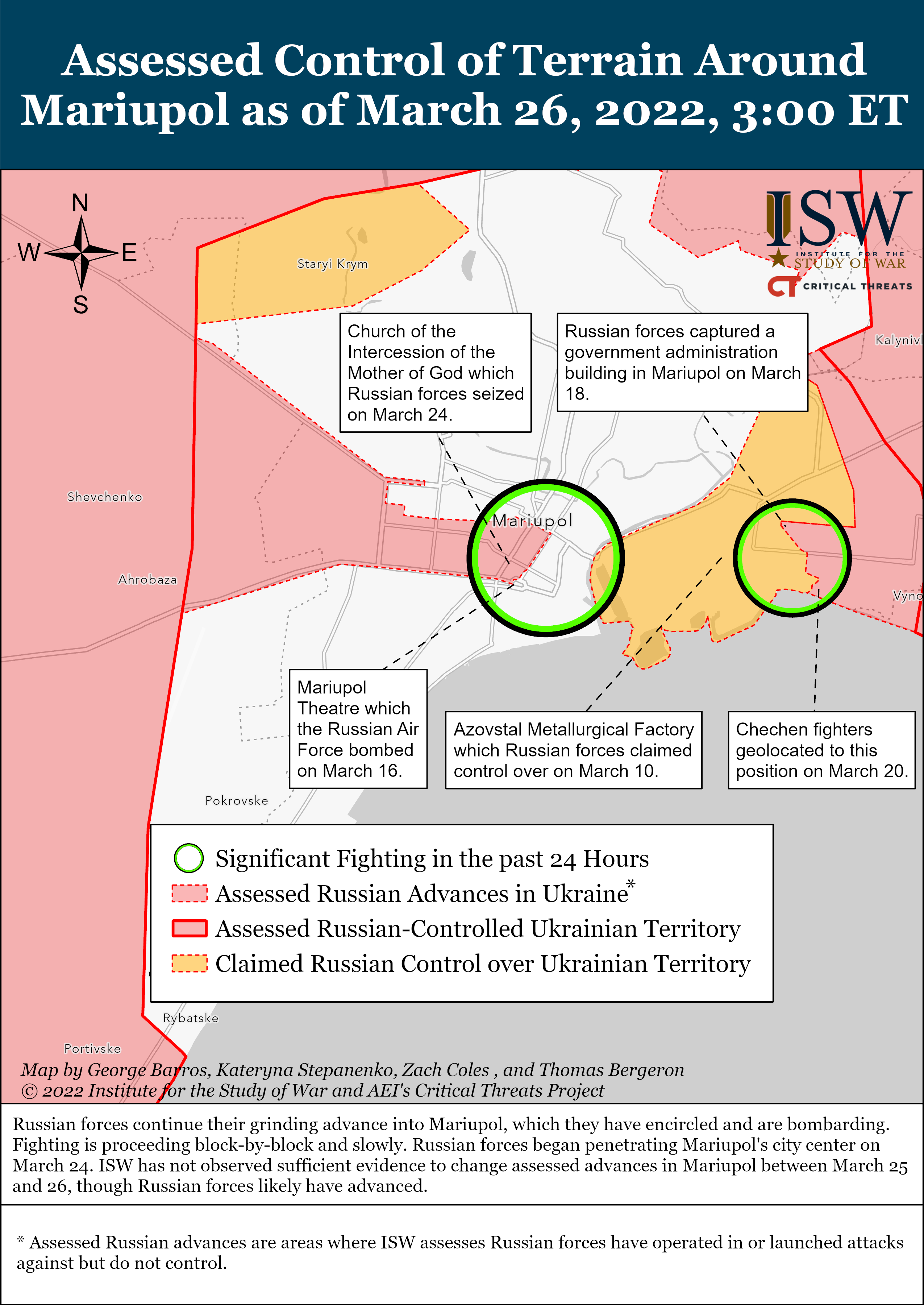 RUSSIAN OFFENSIVE CAMPAIGN ASSESSMENT, MARCH 26 | Institute For The ...